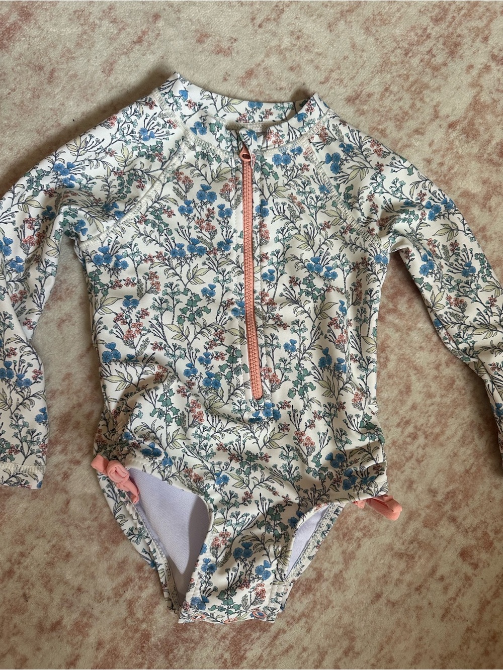 Baby girl floral NEW rash-guard swimsuit 12 month